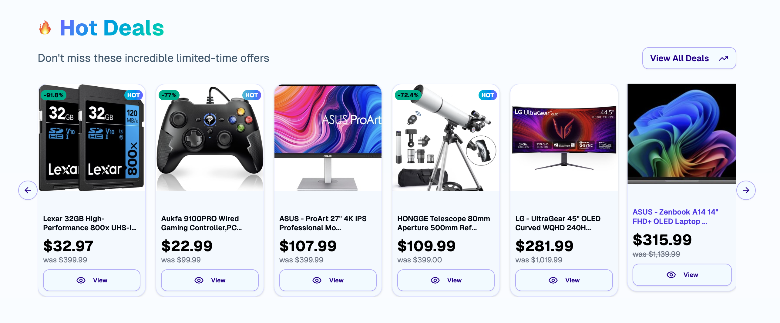 Preview of Kopava.com deals platform showing hot tech deals